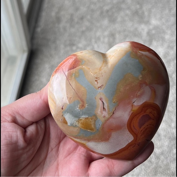 ✨ 3x HP ✨ Polychrome Jasper ✨ Heart ✨ - Picture 4 of 17